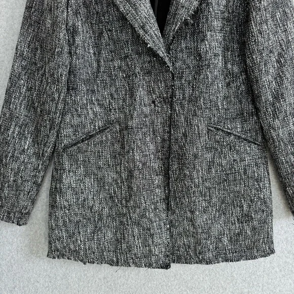 House of Harlow X Revolve Jacket Womens Small Black White Silver Blazer Holiday